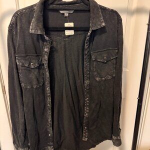 John Varvatos Button Down - distressed black